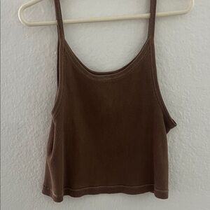 Brandy Melville Chocolate Ribbed Camisole